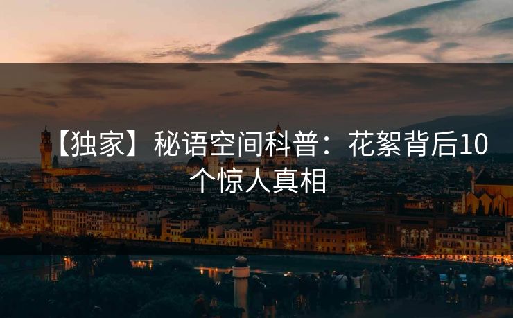【独家】秘语空间科普：花絮背后10个惊人真相