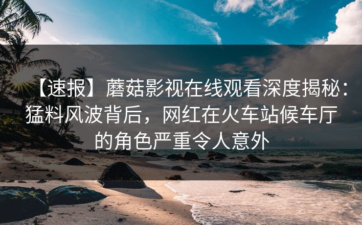 【速报】蘑菇影视在线观看深度揭秘：猛料风波背后，网红在火车站候车厅的角色严重令人意外